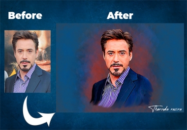 i will design digital oil portrait based on your photo