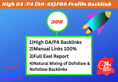 I will create 300 high DA-PA PR9 Profile Backlinks