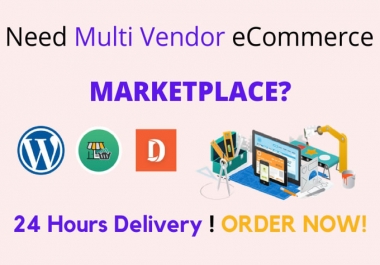 I will develop a professional multi/single vendor,  marketplace website,  or ecommerce store