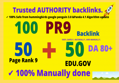 verified WEB2.O DA80+100 Backlinks 50 PR9+50 EDU/gov High Quality SEO Permanent Links
