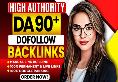 I will build high da 90 authority dofollow seo backlinks link building google ranking