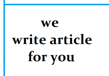 we will write awesome article for you in english language.