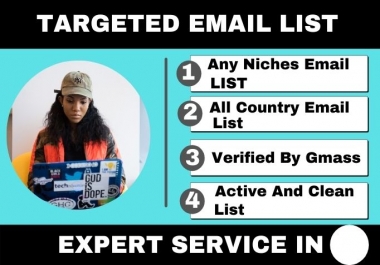 I will provide 3k active and clean verified email list