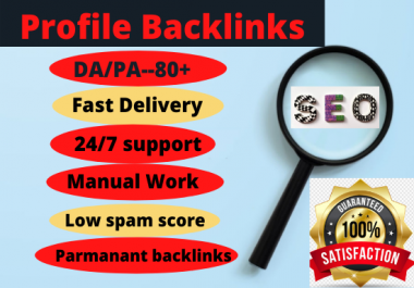 Manually Created 70 Profile Backlinks From High Authority Websites