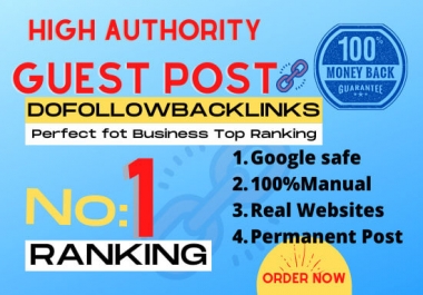 I will do guest post on high da websites with dofollow backlinks