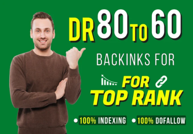 I will provide 10 permanent high quality DR 60 to 80 homepage backlinks