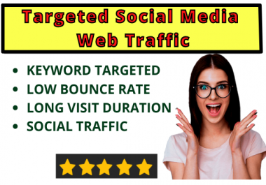 drive country target Genuine 100000 organic website traffic from social media