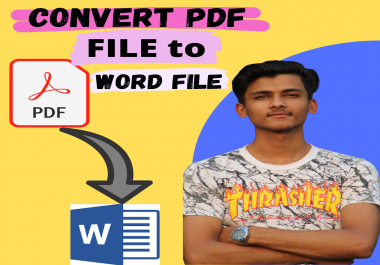 I will convert PDF file to WORD file