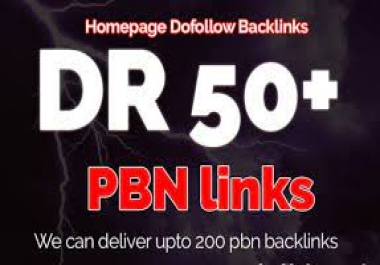 Build 5 Permanent DR 50+ Homepage PBN Dofollow Backlink