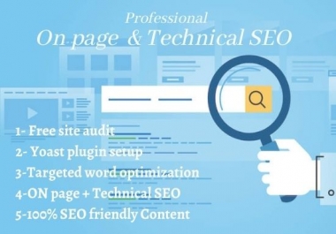 I will do ONpage SEO and technical SEO for your website