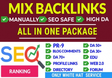 I do seo mix backlinks by white hat link building service for improve google ranking