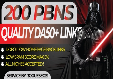 Super Rank 200 DA40+ High Quality SEO contextual Pbns backlinks