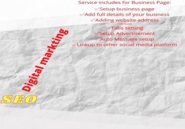 I will create page or setup and optimize your Facebook Business Page with impressive design