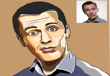 I will draw cartoon vector portrait traceable for your photo