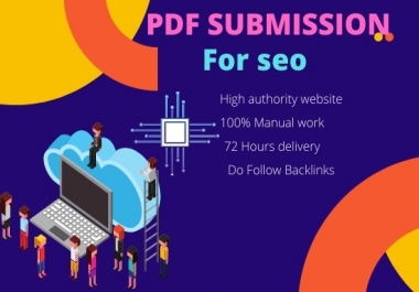 I will do manually pdf submission for SEO backlinks on top doc sharing sites