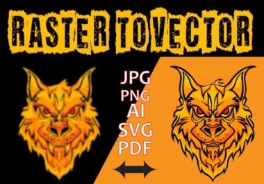 I will do raster to vector,  image to vector,  vector trace,  vector logo