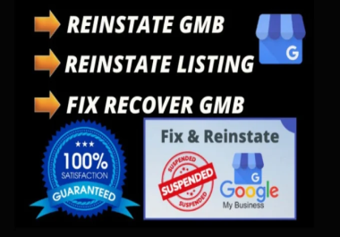 Reinstate fix,  suspended google my business listings,  local SEO