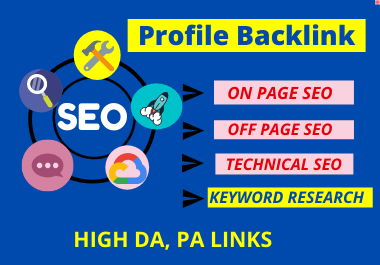 80 profile backlinks Dofollow high authority permanent low spam white hat method