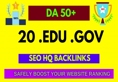 Manual 20 edu high da powerful premium backlinks