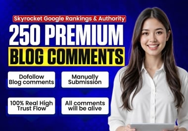 250 UNIQUE HIGH QUALITY DOFOLLOW BLOG COMMENT BACKLINKS