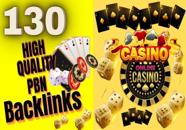 130 Highly Recommended Homepage and Manually done CASINO PBN backlinks