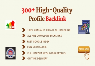 I will create 50 high profile backlinks manually.