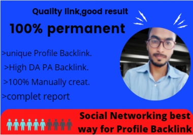 I will create powerful profile Backlinks, Linkbuilding manually