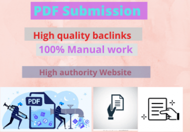 I will do 30 manually pdf submission to top High DA/PA 30 pdf sharing sites