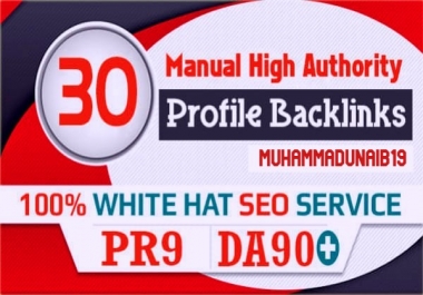 30 Manual High Authority Profile Backlinks