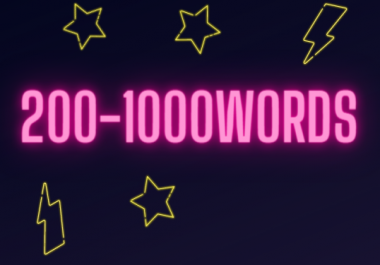200-1000 words in less than 24 hours