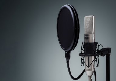 I will record a 100 words voiceover for your projects,  videos and your work