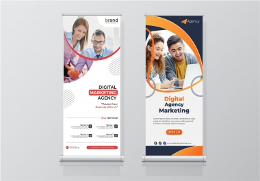I will creative 10 pro awesome Roll-up banner and social media post design with in 24 hour service
