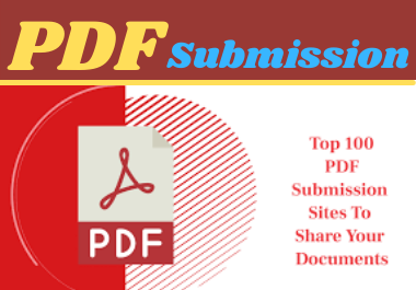 100 PDF Submission high authority Low Spam Score Website Permanent Dofollow Backlinks