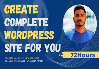 Create A to Z complete wordpress website