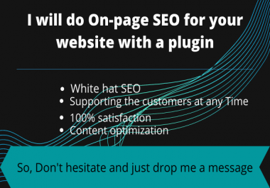 I will do onpage SEO for your website with plugin