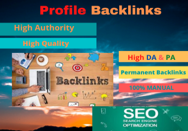 80 Profile Backlinks High Authority Permanent Dofollow unique domain white hat seo backlinks