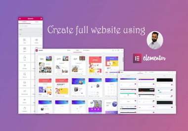 I will create landing page using elementor