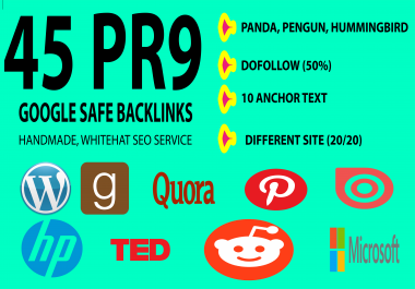 Based On 100 High Authority PR9 Safe SEO Profile Backlinks