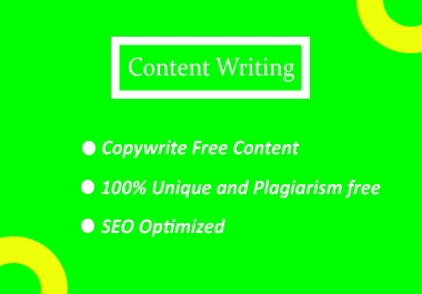 I will write 1000 word impressive SEO optimized Content for your website or blog