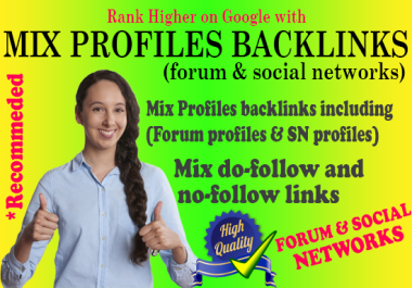 800 Mix Forum Profile and Social Networks Profiles Backlinks Mix DoFollow and NoFollow SEO Backlink
