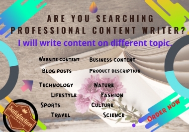 I will do your creative blog,  content,  SEO,  and article writing