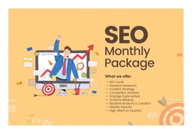 I will offer monthly SEO service for google top ranking