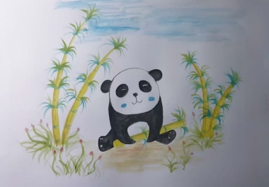 I will draw amazing watercolor children book