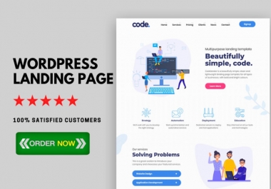 I Will Design a Responsive WordPress Landing Page