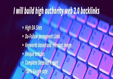 I will build high authority 100+ web 2.0 backlinks
