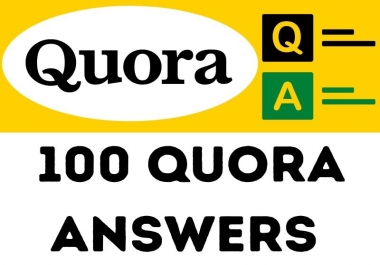 100 Quora Answers will Describe your services and Boost your Website