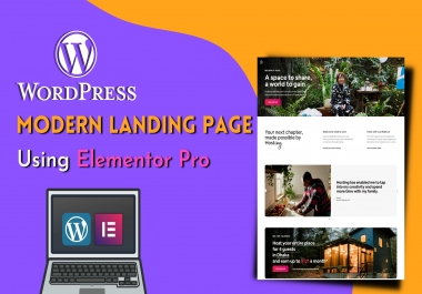 I will Design responsive WordPress Landing Page or One Page Website