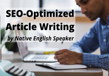 Get 2 Original 500-Word SEO-Optimized Articles by a Native English Speaker