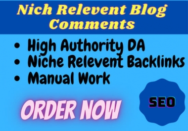 I will provide 100 niche relevant blog comments backlinks high da pa