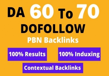 I will give high da permanent dofollow backlinks for seo